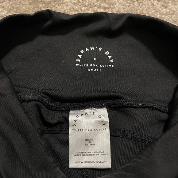 Women’s Sarah’s Day x White Fox Active Leggings Bra Set Pink Black White Size S - Picture 5 of 12